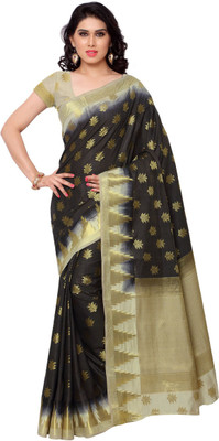 

Varkala Silk Sarees Woven Kanjivaram Saree(Black)
