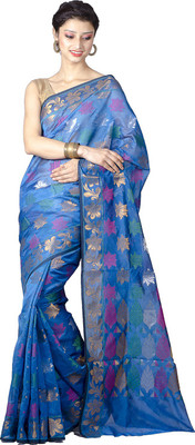 

Chandrakala Printed Banarasi Art Silk Saree(Blue)