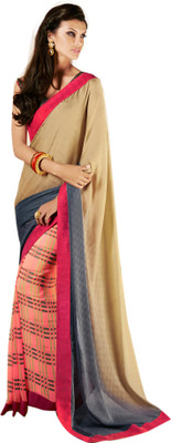 

Viva N Diva Self Design Fashion Georgette Saree(Beige, Pink), Beige;dusty pink