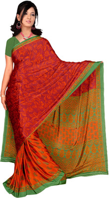 

Khoobee Self Design, Printed Fashion Silk, Crepe Saree(Purple, Multicolor, Orange, Green), Green;multicolor;orange;purple