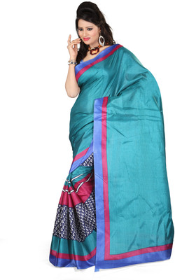

Indrani Printed Bhagalpuri Poly Silk Saree(Red)