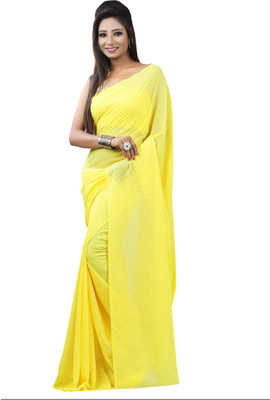 

Parisha Printed Fashion Georgette, Jacquard Saree(Yellow)