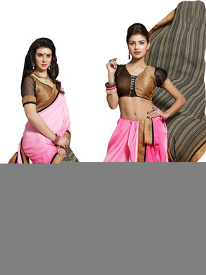 

Lovelylook Printed Daily Wear Georgette, Silk Saree(Pink, Multicolor), Pink & multi