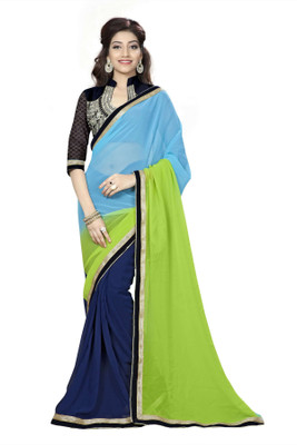 

Aai Shree Khodiyar Art Embroidered Bollywood Georgette Saree(Multicolor)