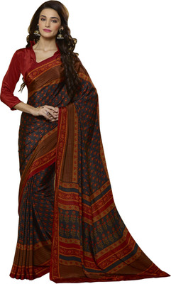 

Jiya Self Design, Printed Fashion Crepe Saree(Black, Red, Multicolor), Black;multicolor;red