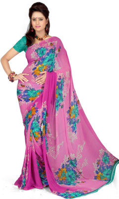 

Cenizas Printed Fashion Chiffon Saree(Multicolor), Pink
