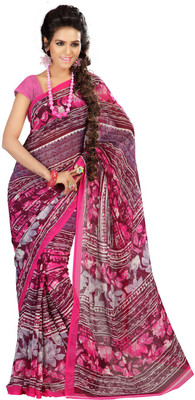 

Indian Wear Online Printed Fashion Georgette Saree(Multicolor), Multicolor103