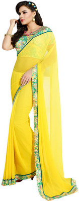 

Shree Vardhman Embroidered Bollywood Georgette Saree(Multicolor), Yellow