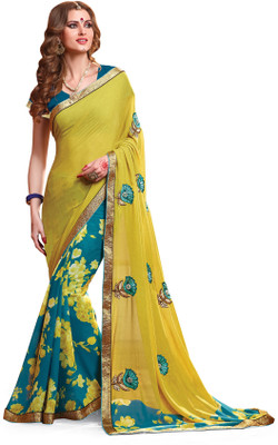 

Ridham Sarees Floral Print Fashion Georgette Saree(Multicolor)