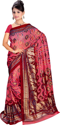 

Jiya Self Design, Printed Fashion Georgette Saree(Pink, Multicolor), Multicolor;pink