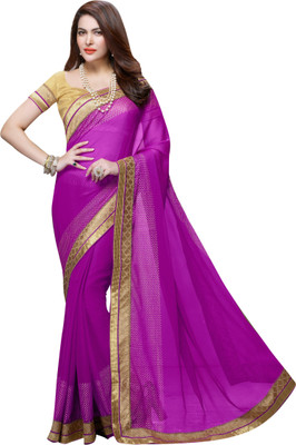 

Brijraj Embellished Fashion Chiffon Saree(Purple)
