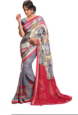

Ridham Sarees Embroidered Fashion Handloom Georgette Saree(Multicolor)