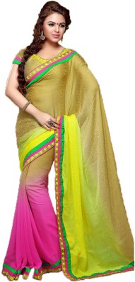 

Party Wear Dresses Embroidered Fashion Net Saree(Multicolor)