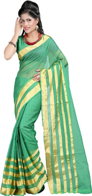 

Sanju Sarees Solid Fashion Art Silk Saree(Green)