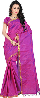 

Mimosa Printed Kanjivaram Art Silk Saree(Purple), Mejantha