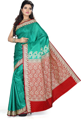 

Ishin Printed Fashion Art Silk Saree(Green)