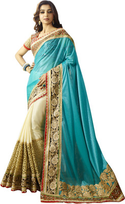 

Chirag Sarees Embroidered Bollywood Georgette Saree(Green)