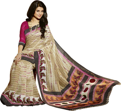 

Archishmathi Floral Print Bollywood Art Silk Saree(Multicolor)