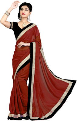 

Indian Wear Online Solid Fashion Chiffon Saree(Maroon)