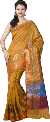 

Chandrakala Woven Banarasi Art Silk Saree(Gold)