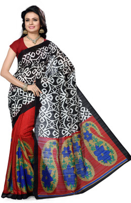 

Ishin Floral Print Fashion Silk Saree(Multicolor)