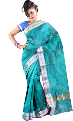 

Anushree Saree Self Design Fashion Chanderi Saree(Multicolor), Green