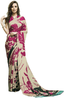 

Shree Vardhman Polka Print Bollywood Crepe Saree(Multicolor)