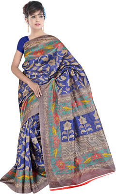 

Lovelylook Printed Daily Wear Art Silk Saree(Blue)