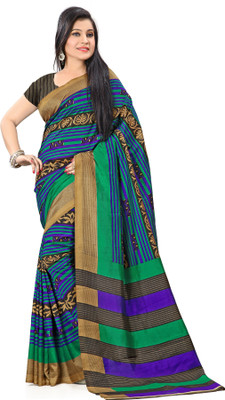 

Design Willa Printed Fashion Art Silk Saree(Blue)
