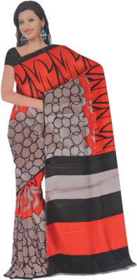 

BPS Printed, Floral Print, Geometric Print Bhagalpuri Handloom Printed Silk, Art Silk, Khadi, Silk Cotton Blend Saree(Red, Grey), Red dn-7214