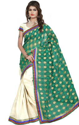 

Weavedeal Embellished Banarasi Art Silk Saree(Green)