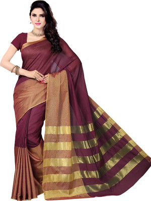 

Rani Saahiba Solid Gadwal Cotton Saree(Purple