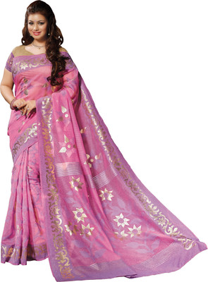 

Brijraj Printed Fashion Art Silk Saree(Pink, Purple)