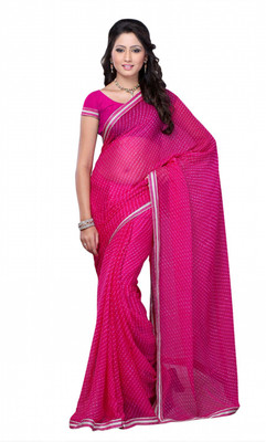 

Suvastram Solid Fashion Chiffon Saree(Pink)