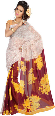 

Indian Wear Online Printed Fashion Georgette Saree(Multicolor), Multicolor5