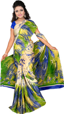

Khushali Self Design, Printed Fashion Silk, Crepe Saree(Multicolor, Blue), Blue;multicolor