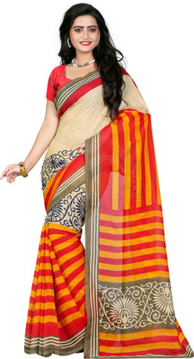

Shonaya Printed Fashion Georgette Saree(Beige, Red, Yellow)