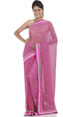 Chhabra 555 Printed Bandhani Silk, Georgette Saree(Pink) Chhabra 555 Printed Bandhani Silk, Georgette Saree(Pink)