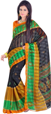 

Sunaina Printed Fashion Cotton Lycra Blend Saree(Multicolor), Yellow