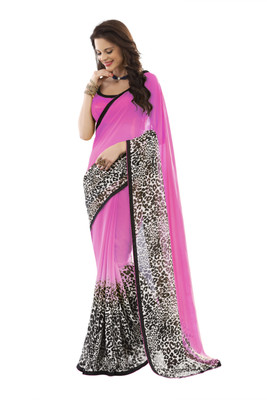 

Archishmathi Embellished Bollywood Georgette Saree(Pink)