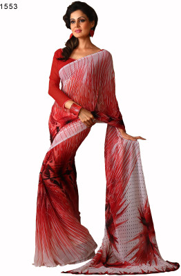 

Hi-Choice Printed Fashion Georgette Saree(Red)