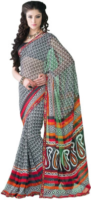 

Cenizas Printed Fashion Georgette Saree(Multicolor), Black