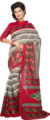 

JTInternational Printed Manipuri Silk Saree(Multicolor)