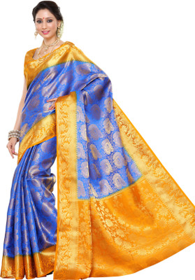 

Mimosa Woven Kanjivaram Art Silk Saree(Gold)