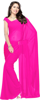 Parisha Printed Fashion Georgette Saree(Pink), Dark pink