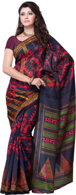 

JTInternational Printed Fashion Art Silk Saree(Multicolor)