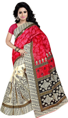 

Party Wear Dresses Printed Fashion Cotton Saree(Red)