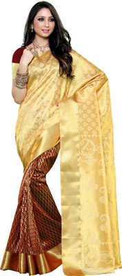 

Mimosa Woven Kanjivaram Art Silk Saree(Multicolor), Multy