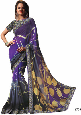 

Ridham Sarees Hand Painted Hand Batik Pure Georgette Saree(Multicolor)