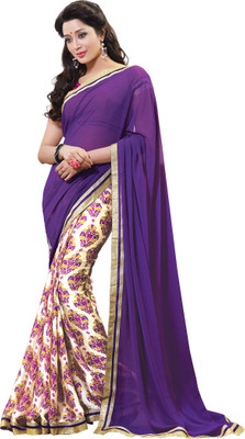 

Parisha Self Design, Printed Fashion Georgette Saree(Purple, Multicolor), Multicolor;purple